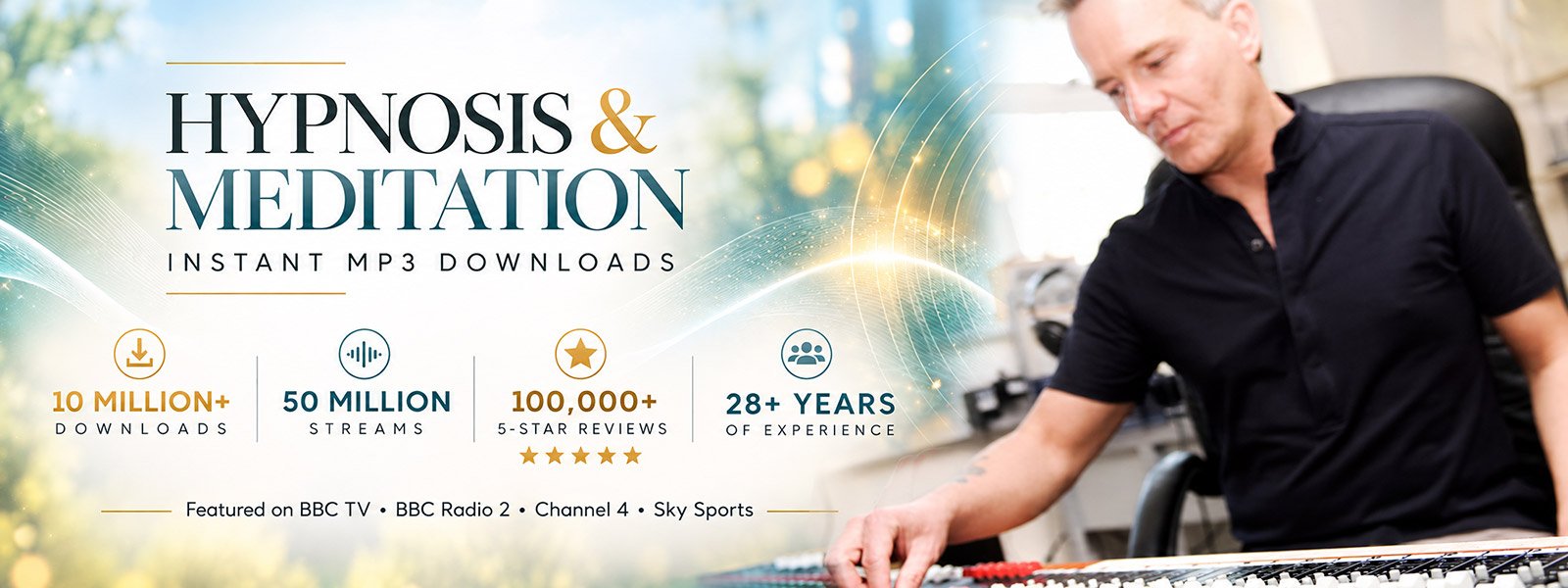 Glenn Harrold hypnosis and meditation MP3 downloads