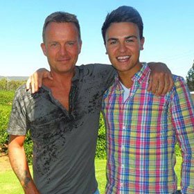 Glenn Harrold with his son, Lee