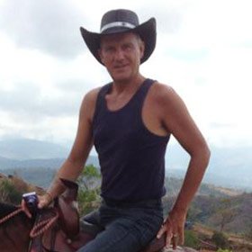 Glenn Harrold horse-riding in Panama