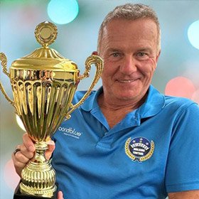 Winning a mini walking football tournament on the Algarve - April 2025